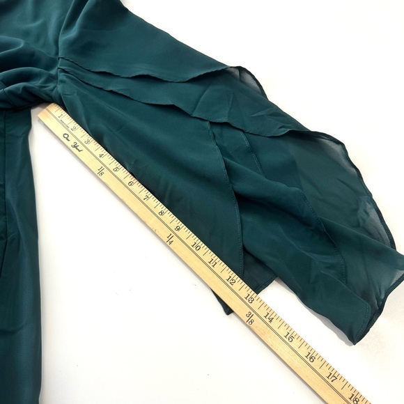 AZAZIE CARTER Stretch Pine Sheath Ruched Stretch Chiffon Dress NWT Women’s Sz 8 - Picture 11 of 16